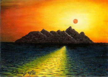 Named contemporary work « Circeo al Tramonto 65-2003 », Made by GBELLUCCI