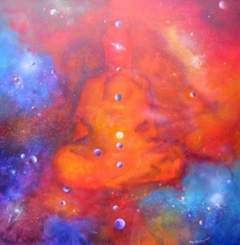 Named contemporary work « galaxie du buddha », Made by ANUPAM  CADIOU GERARD