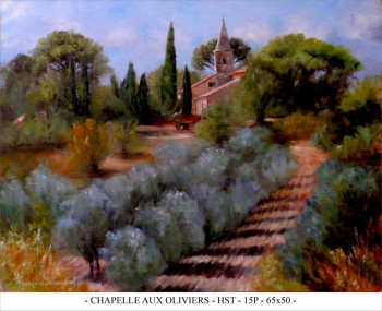 Named contemporary work « LA CHAPELLE AUX OLIVIERS », Made by FRANçOISE LEDAMOISEL