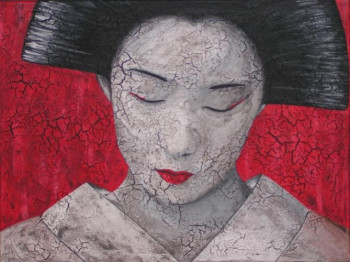 Contemporary work named « Geisha rouge », Created by KRYS31