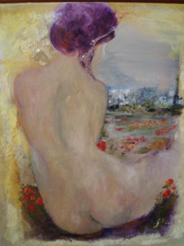 Contemporary work named « COQUELICOT  MADAME », Created by VAN EZ-LE PERRU