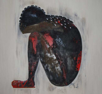 Named contemporary work « boubou l'africaine », Made by BRIGITTE TISON