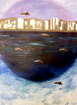 Named contemporary work « paysage bucolique 7 », Made by CARLOS DIT CARLANGA ARAYA VARGAS