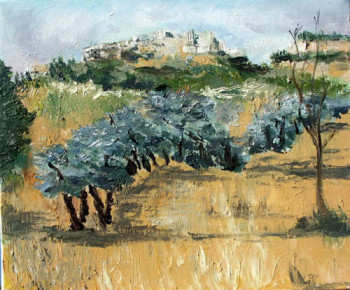 Named contemporary work « Les Baux de Provence », Made by GEORGES PESTOURIE