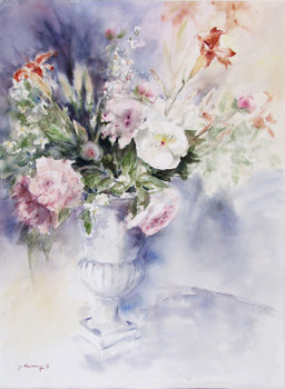 Named contemporary work « Bouquet du jardin », Made by JOCELYNE CHAUVEAU