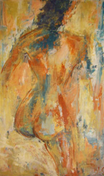 Named contemporary work « NU - FEMME ASSISE », Made by YASMINE BLOCH