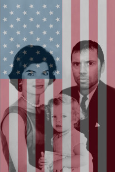 Named contemporary work « Jackie kennedy - Stars ans stripes », Made by BOBBY CARGOL