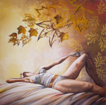 Contemporary work named « songe d'automne », Created by LAURE VIEUSSE