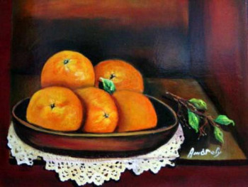 Named contemporary work « 5 oranges », Made by AMARELY