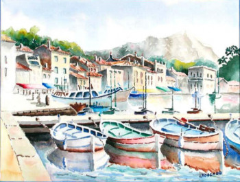 Named contemporary work « Cassis en Provence », Made by ROGER J.