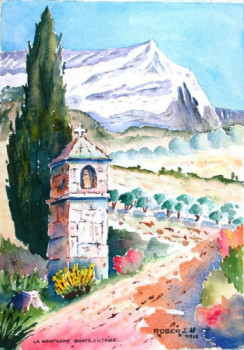 Named contemporary work « La Montagne sainte-Victoire », Made by ROGER J.