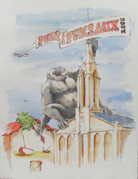 Named contemporary work « King Kong », Made by T*NGUY