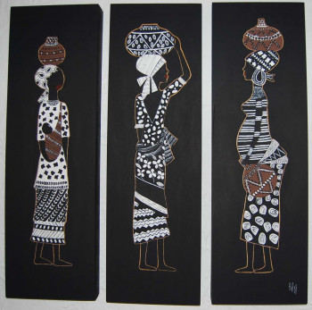 Named contemporary work « African Women », Made by BRIGITTE TISON