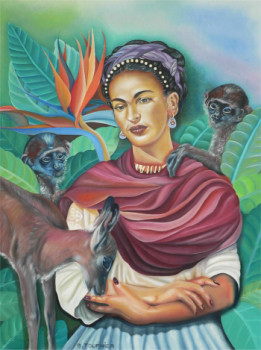Named contemporary work « Dona Frida Kahlo de Rivera et Granizo », Made by ABERNARDO