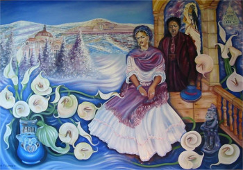 Named contemporary work « A Frida et Diego », Made by ABERNARDO