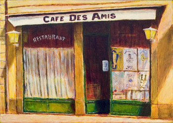 Named contemporary work « Café des Amis 2 », Made by PETER HOBDEN