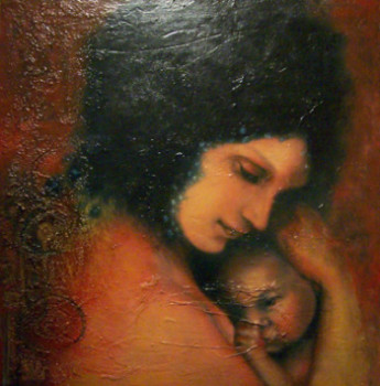 Named contemporary work « La mère et son enfant », Made by KIMS