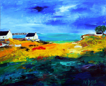 Named contemporary work « MAISONS EN BRETAGNE », Made by MARIE-FRANCE BUSSET