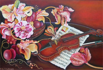 Named contemporary work « Le deuxieme concerto pour violon en rose majeur », Made by ABERNARDO