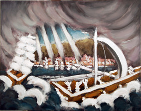 Named contemporary work « D'après Vernet », Made by KAREN THOMAS