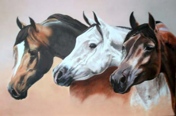 Named contemporary work « Cheval arabe », Made by DAVID BERNE