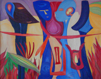 Named contemporary work « AFRICAN DREAM », Made by RG