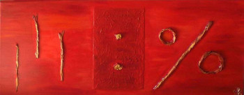 Named contemporary work « Période Rouge », Made by SB TABLEAUX