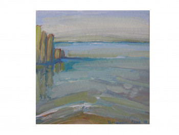 Contemporary work named « La Pointe du Cap Ferret en face de la Dune », Created by LéNA TERESHONOK