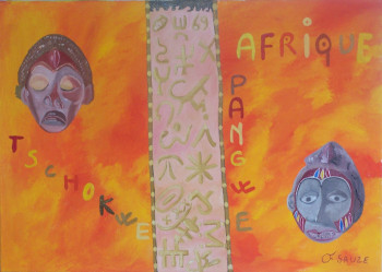 Named contemporary work « Afrique », Made by SAUZE F