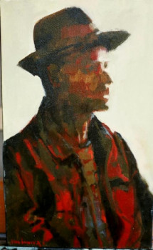 Named contemporary work « L'homme au chapeau », Made by CAROLE MELMOUX