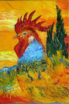 Named contemporary work « LE COQ DE VINCENT », Made by MARIE-FRANCE BUSSET
