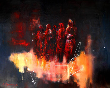 Named contemporary work « "attente" », Made by MICHEL CZERWINSKI