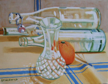 Contemporary work named « verre et orange », Created by STINCKWICH