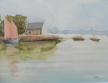 Named contemporary work « Bord de mer », Made by GWEN