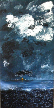 Named contemporary work « Ciel d'orage », Made by GWEN