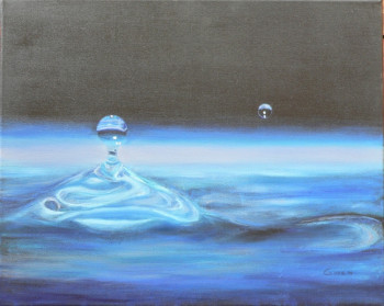 Named contemporary work « Goutte d'eau », Made by GWEN