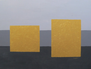 Named contemporary work « Rectangles d'or », Made by GWEN