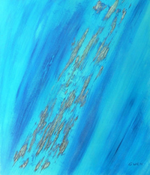 Named contemporary work « Trainée bleue », Made by GWEN