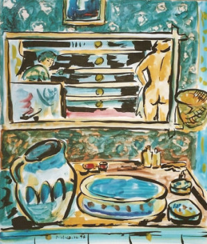 Named contemporary work « Pierre Bonnard - Glace au dessue du cabinet de toilette 1908 », Made by KSENIA MILICEVIC