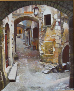 Named contemporary work « Ruelle médiévale », Made by MARCEL DUMAS