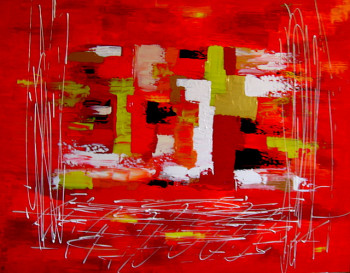 Named contemporary work « Rouge passion », Made by ILOA