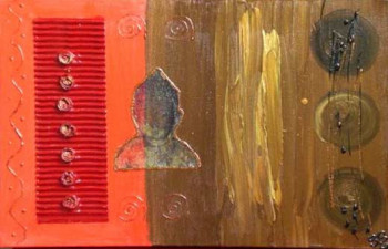 Named contemporary work « Bouddha », Made by SB TABLEAUX