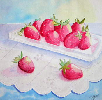 Named contemporary work « fraises », Made by ARCENCIELDEMARIE