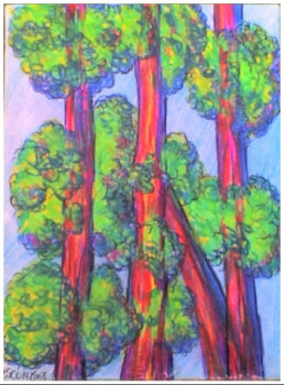 Named contemporary work « Arbres I », Made by STEPHANE CUNY