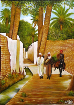 Contemporary work named « une rue à laghouat », Created by ABDELMALEK FILAH