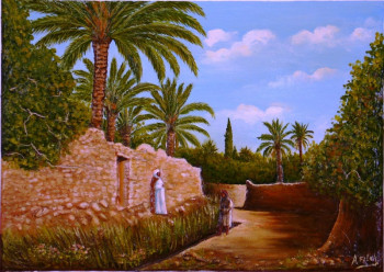 Named contemporary work « une rue dans une oasis », Made by ABDELMALEK FILAH