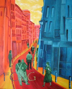 Contemporary work named « la rue », Created by FAGE