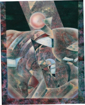 Named contemporary work « Composition. acrylique », Made by CAVATORE GUI