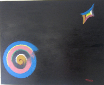 Named contemporary work « l'escargot lumière », Made by MARIE-ROSE ATCHAMA