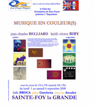 Named contemporary work « affiche expo ste foy la grande », Made by JEAN-CHARLES BELLIARD